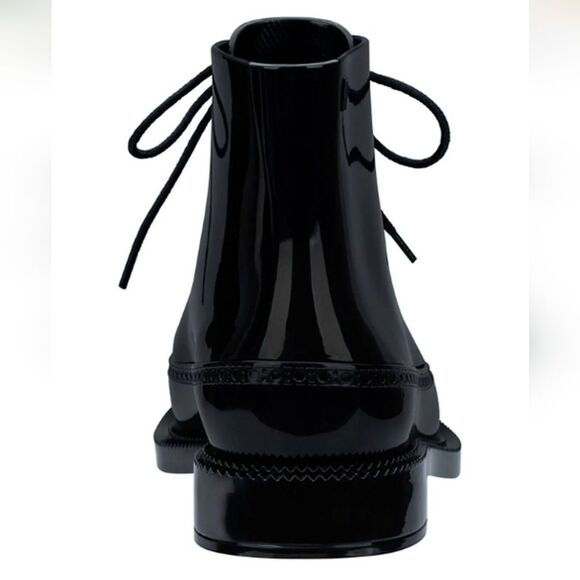 Melissa Rain Black Lace-Up Brogue Boots Us7 - Picture 15 of 16